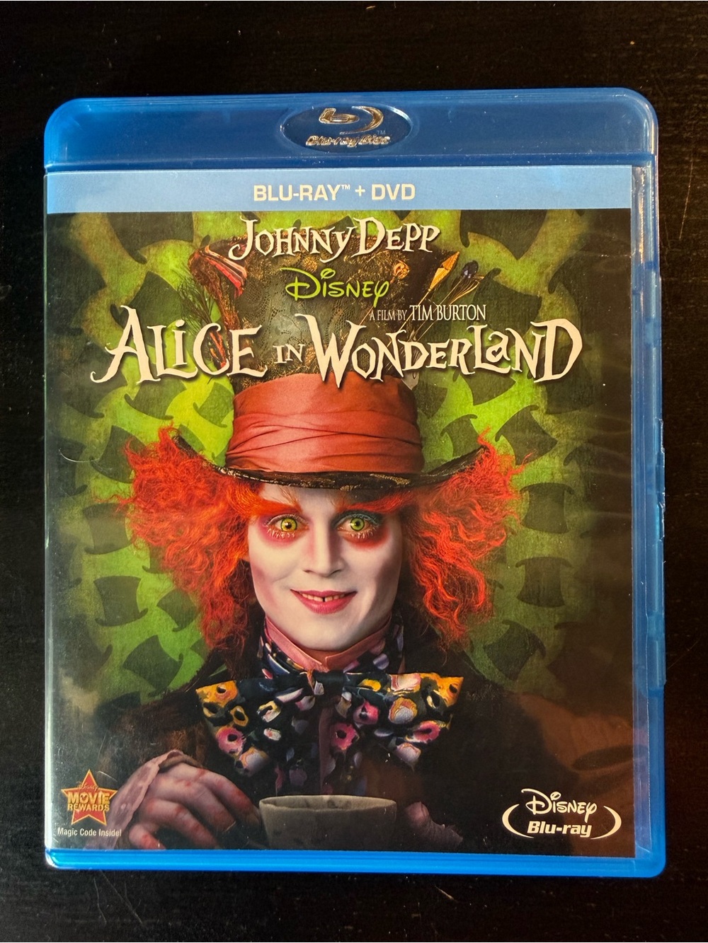Alice in Wonderland (2010) | Live Action Version | Disney Blu-ray+DVD | LIKE NEW